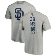 Men's San Diego Padres ＃38 JP Sears Ash Backer T-Shirt