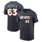 Men's San Diego Padres ＃63 Daison Acosta Navy 2026 City Connect Name & Number T-Shirt