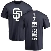 Men's San Diego Padres ＃7 Jose Iglesias Navy Backer T-Shirt