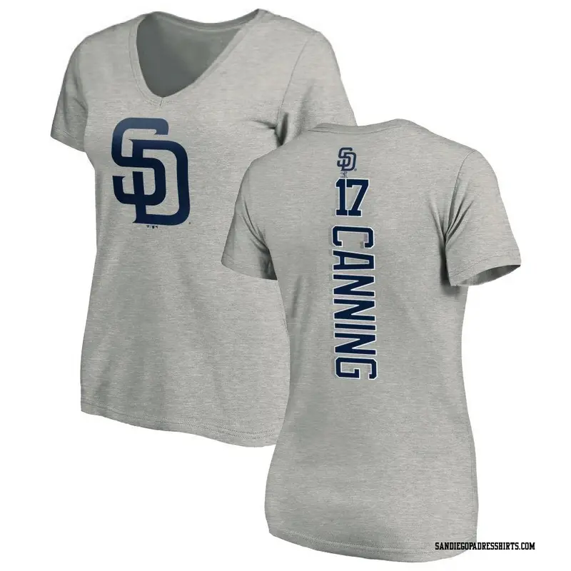 Women's San Diego Padres ＃17 Griffin Canning Ash Backer Slim Fit T-Shirt