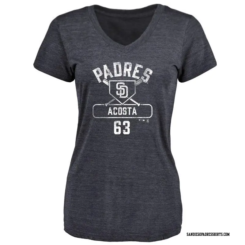 Women's San Diego Padres ＃63 Daison Acosta Navy Base Runner T-Shirt