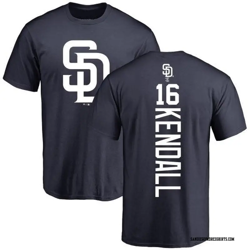 Youth San Diego Padres ＃16 Fred Kendall Navy Backer T-Shirt