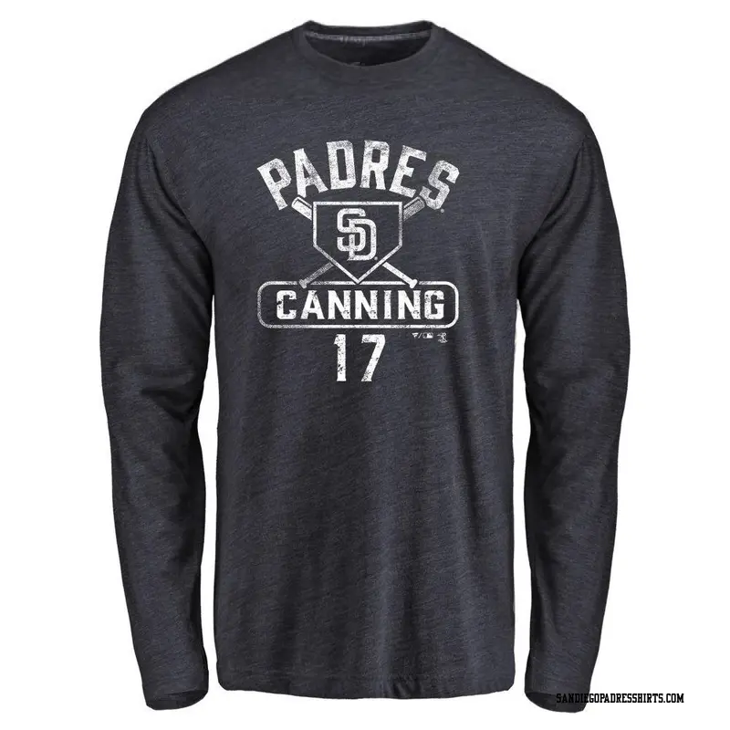 Youth San Diego Padres ＃17 Griffin Canning Navy Base Runner Long Sleeve T-Shirt