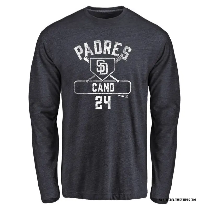 Youth San Diego Padres ＃24 Robinson Cano Navy Base Runner Long Sleeve T-Shirt