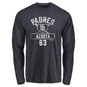 Youth San Diego Padres ＃63 Daison Acosta Navy Base Runner Long Sleeve T-Shirt
