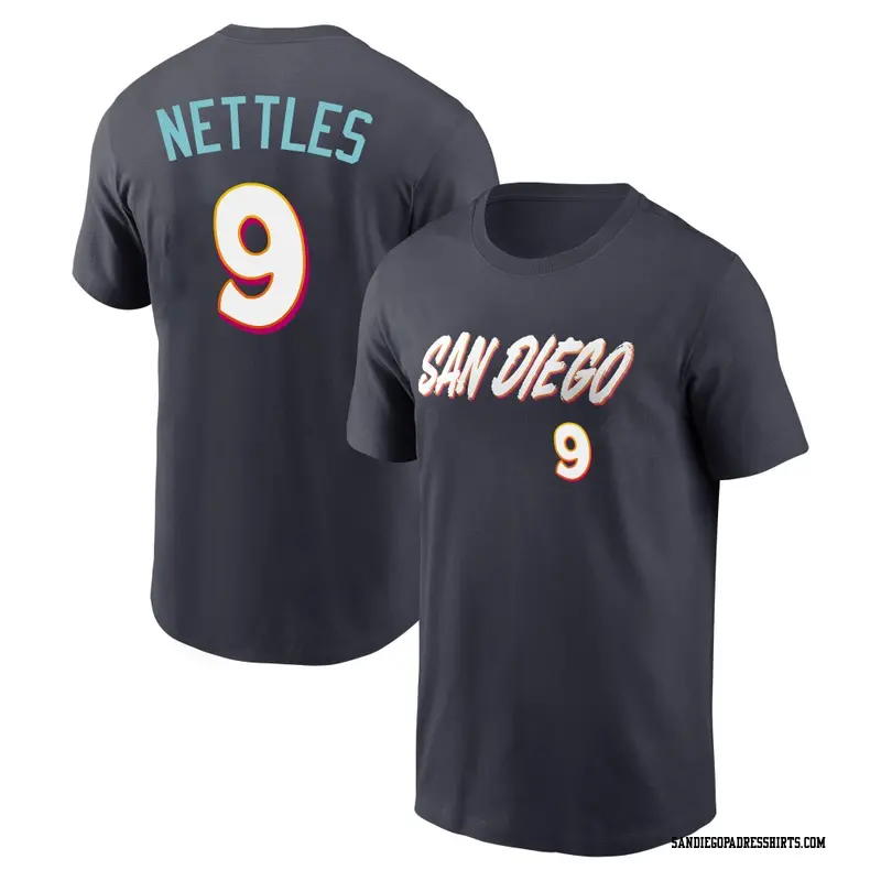 Youth San Diego Padres ＃9 Graig Nettles Navy 2026 City Connect Name & Number T-Shirt